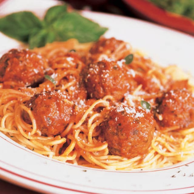 Angel Hair with Meatballs.