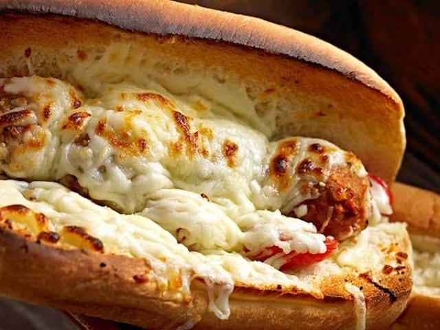 10" Meatball Parmesan Sub.