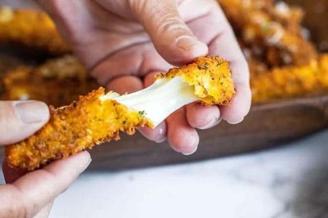 Fried Mozzarella Sticks.
